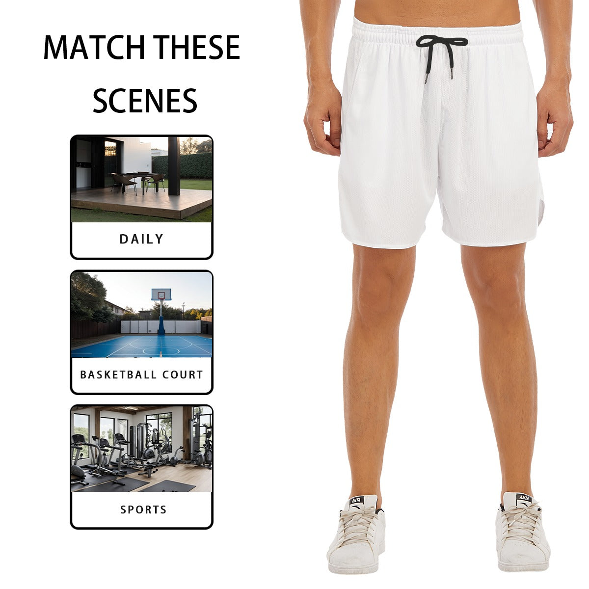 Men's Side Split Running Sport Shorts